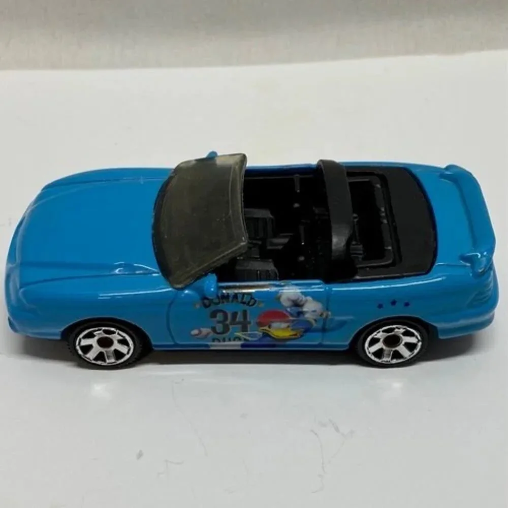 Vintage Matchbox 1994 Ford Mustang‎ Cobra Convertible Donald Duck + Mickey 1995